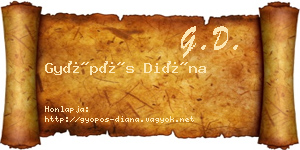 Gyöpös Diána névjegykártya